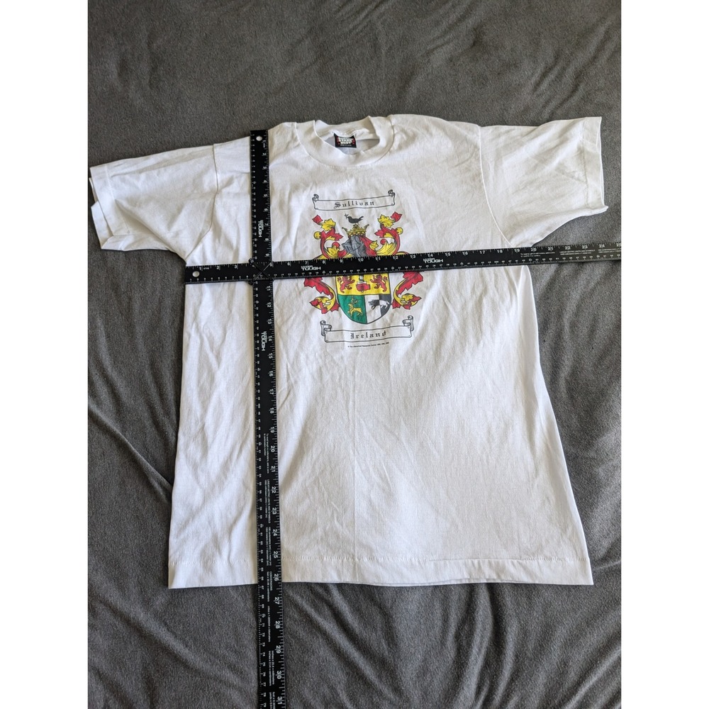 Vintage Sullivan Ireland Coat of Arms T-Shirt Screen Stars Best 90s White Large